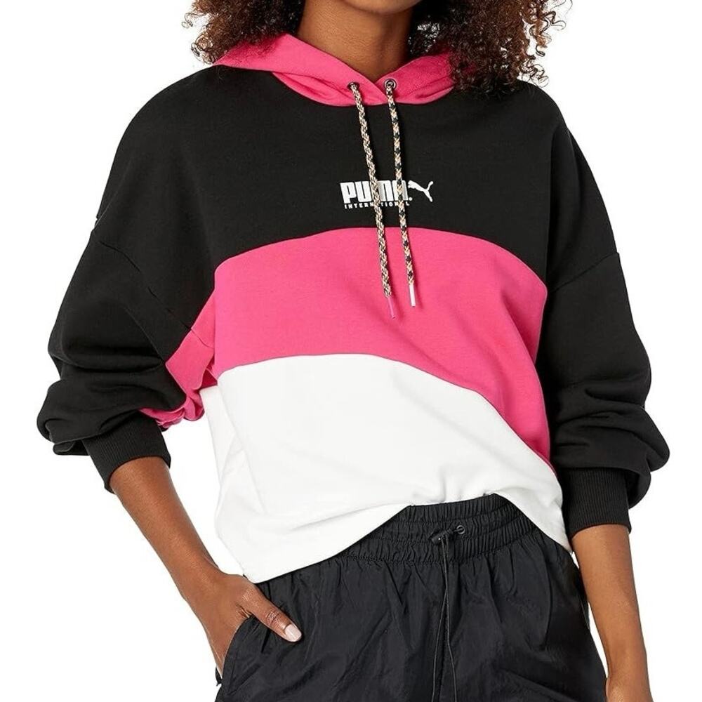 PUMA City Light Colorblock Crop Pullover Hoodie Sweatshirt - Sz 3X - NWT